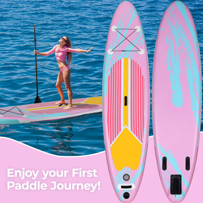 11' Inflatable Stand up Paddle Board 6' Thick SUP Paddleboard with Aluminum Paddle, Carrying Bag